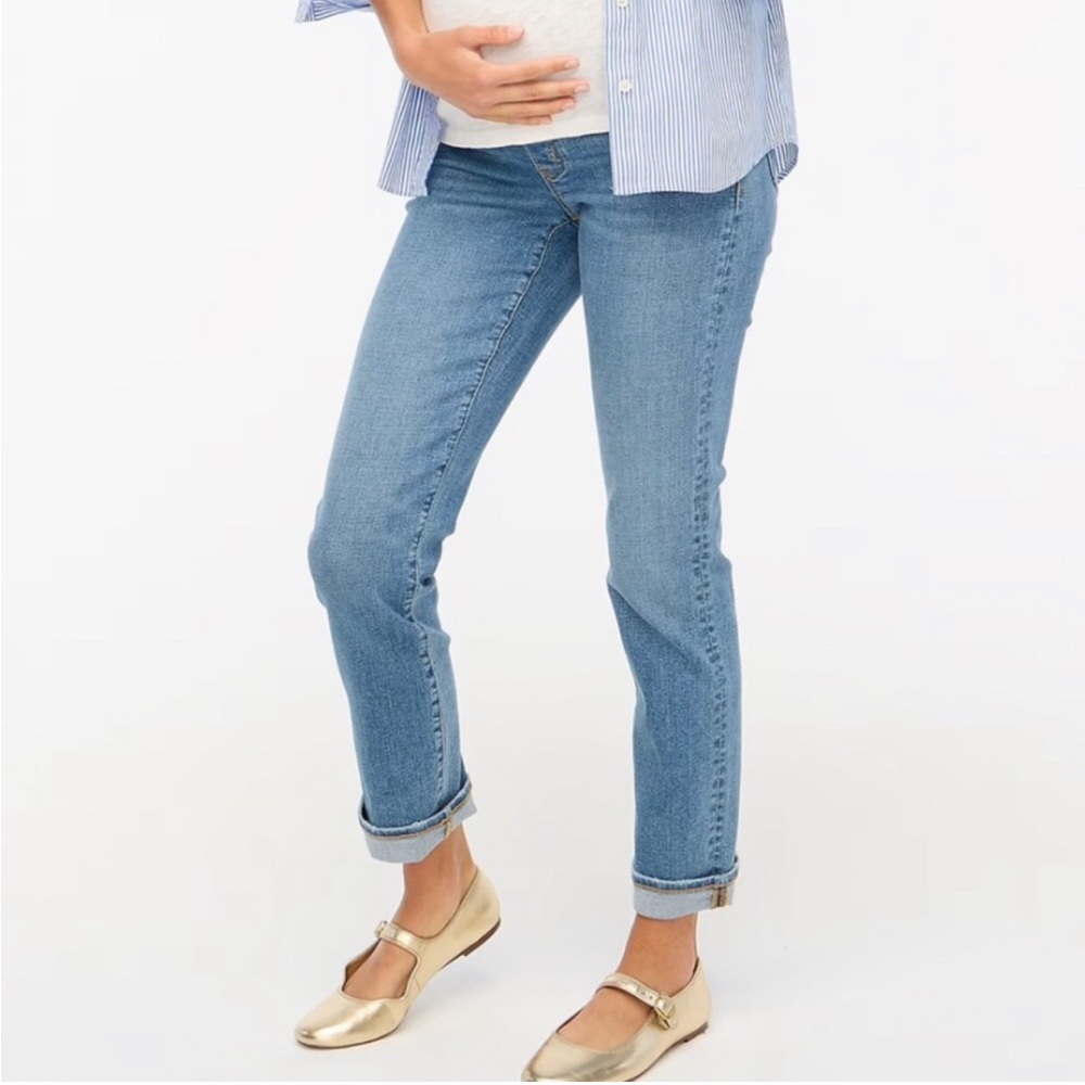 COPY - J. Crew Maternity Jeans Straight Leg Delmar Blue 27